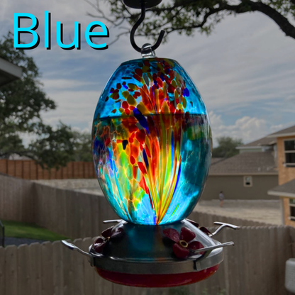 Hand Blown Glass Feeder