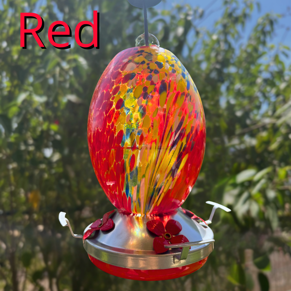 Hand Blown Glass Feeder