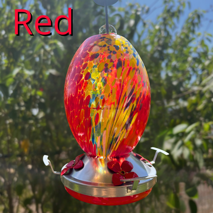 Hand Blown Glass Feeder